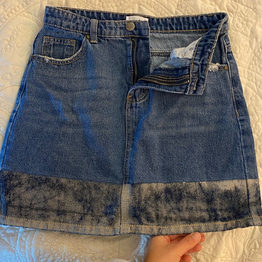 Super down denim skirt